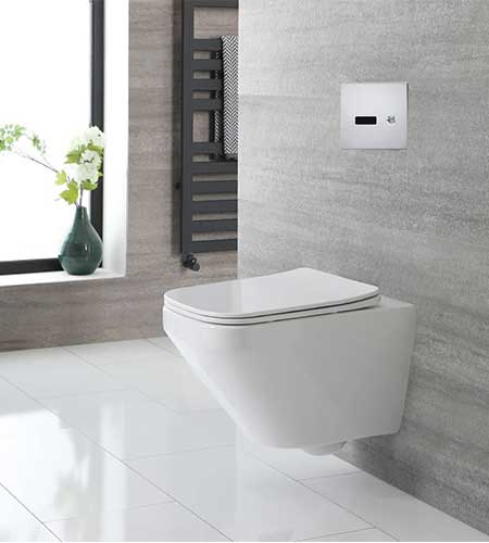 Auto WC Concealed Flusher (Satin Silver) NH-W01 Eco